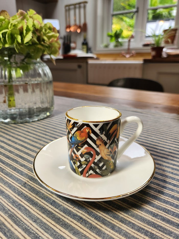 'Funky Jungle' Espresso Cup & Saucer