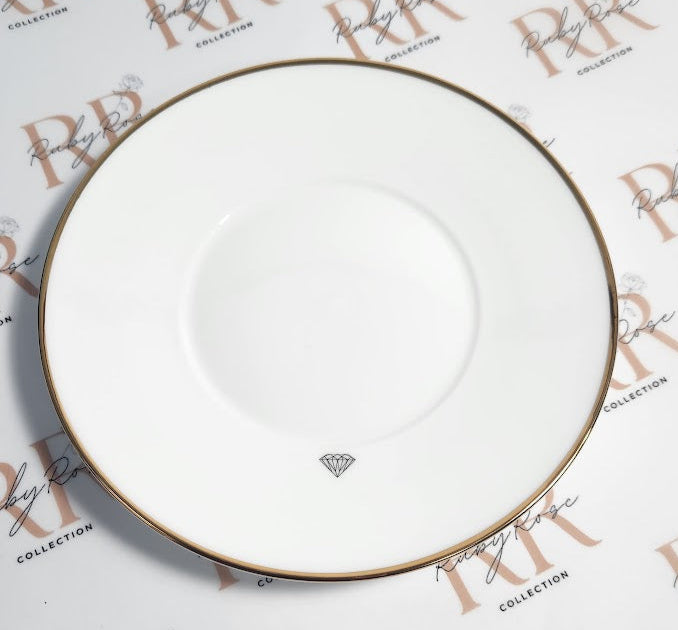 'Houndstooth Noir' Cup and Saucer