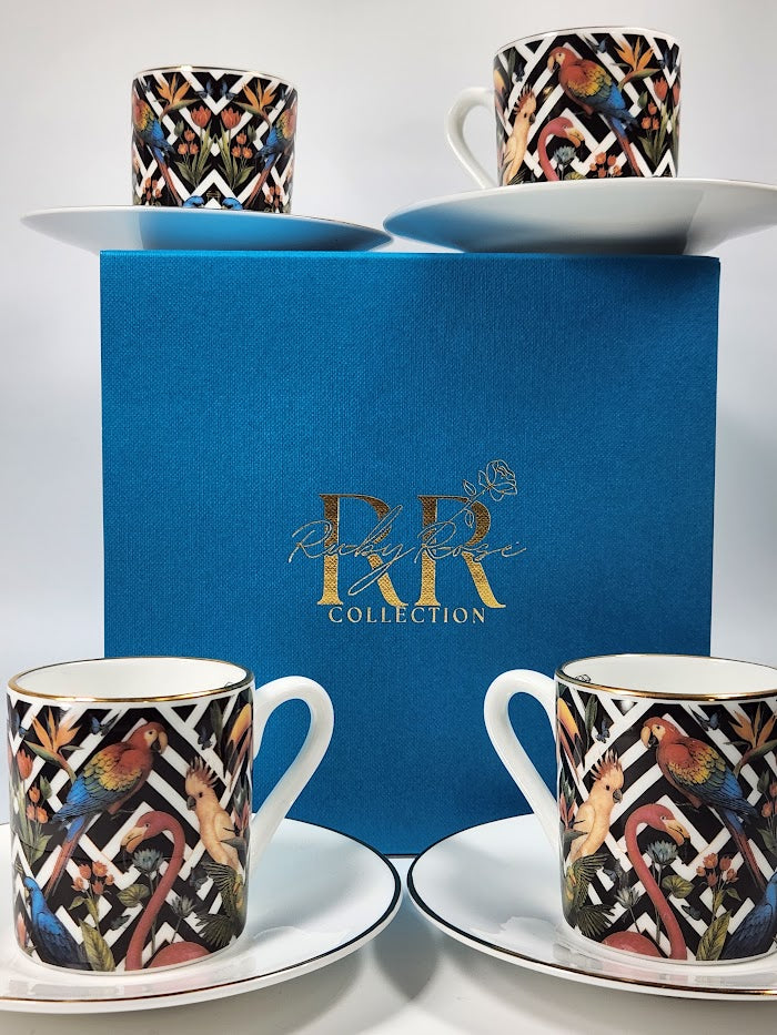 'Funky Jungle' Espresso Cup & Saucer