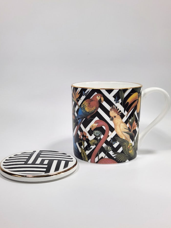 'Funky Black & White' Coaster/Treat Tray