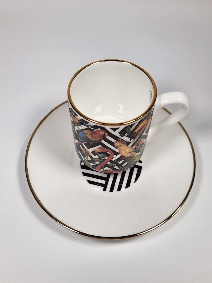 'Funky Jungle' Espresso Cup & Saucer