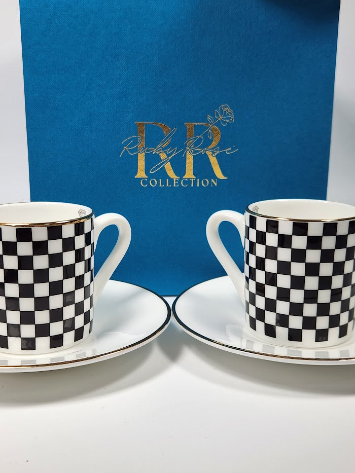 'The Finish Line' Espresso Cup & Saucer