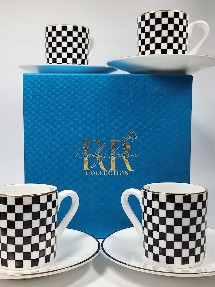 'The Finish Line' Espresso Cup & Saucer