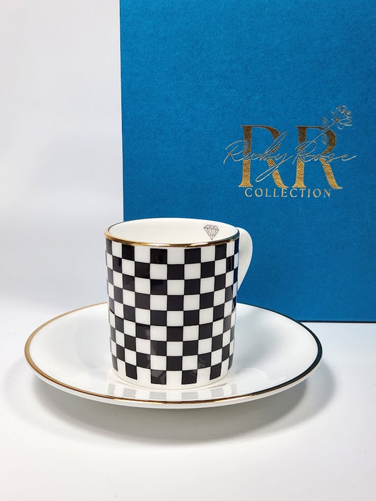 'The Finish Line' Espresso Cup & Saucer