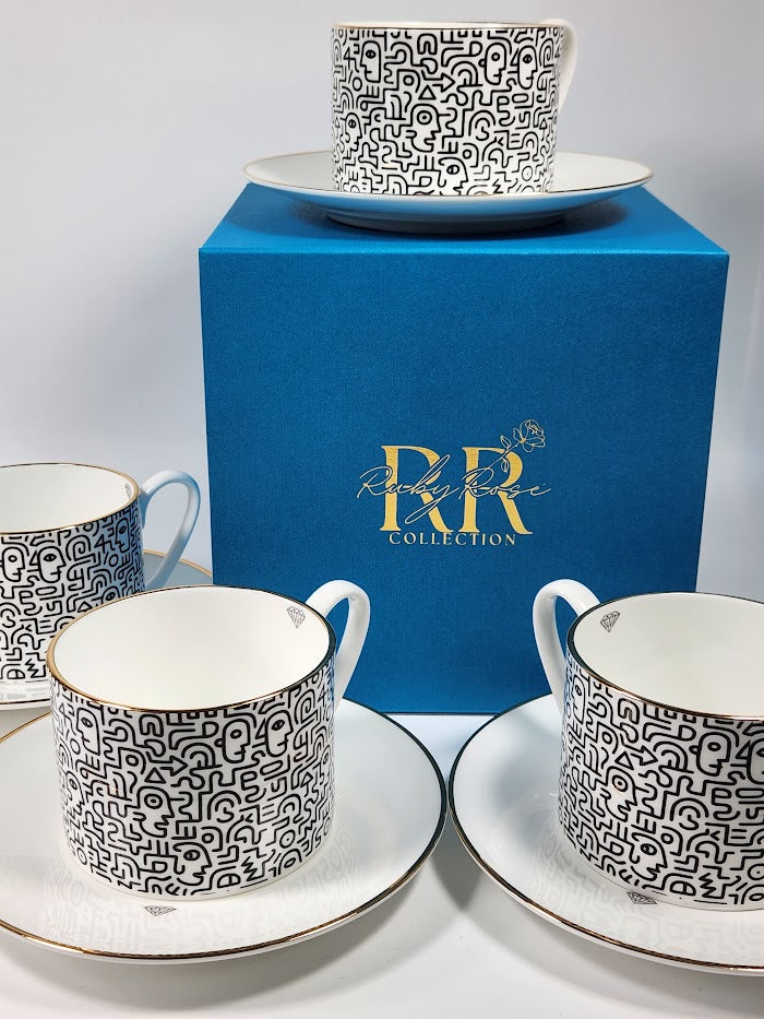 'Face Maze' Cup and Saucer