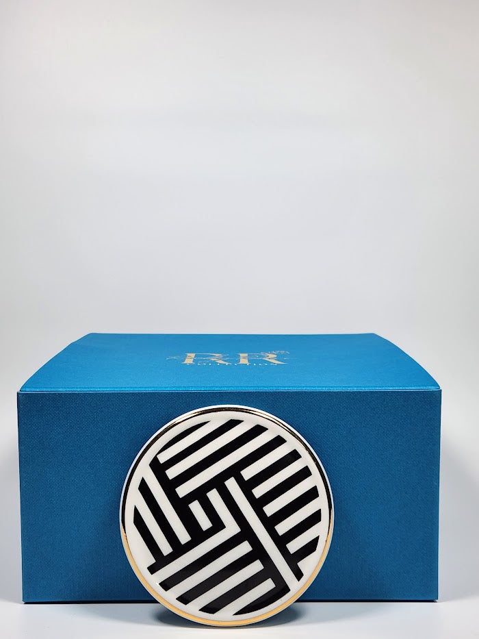 'Funky Black & White' Coaster/Treat Tray