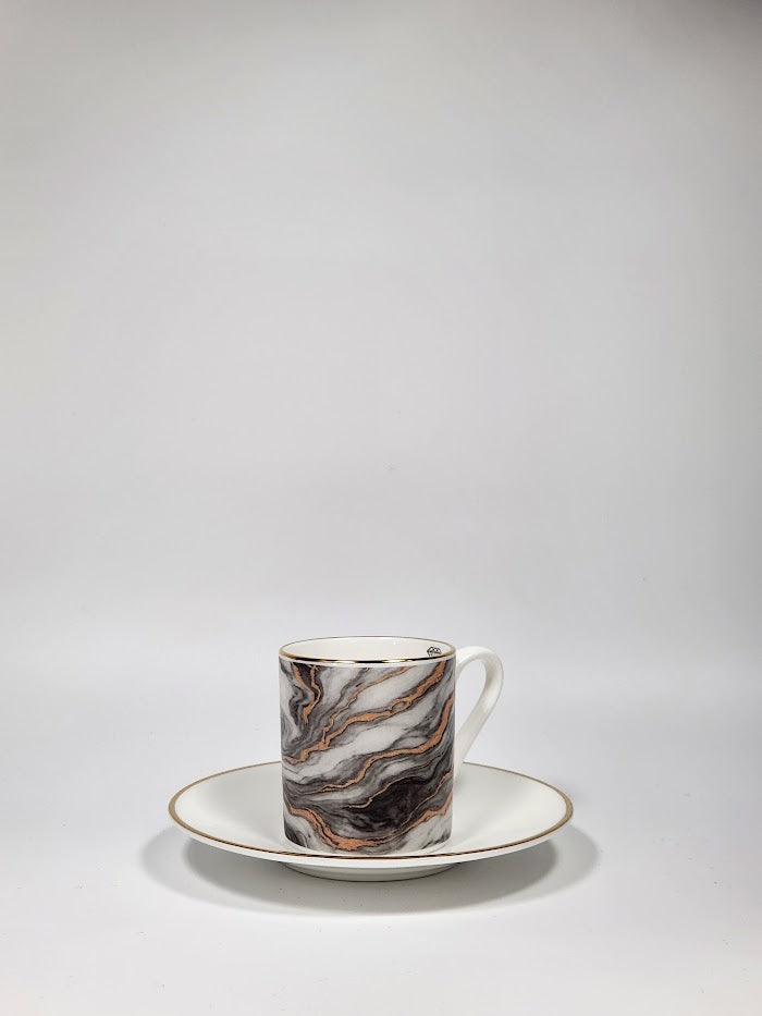 'Gilded Stone' Espresso Cup & Saucer