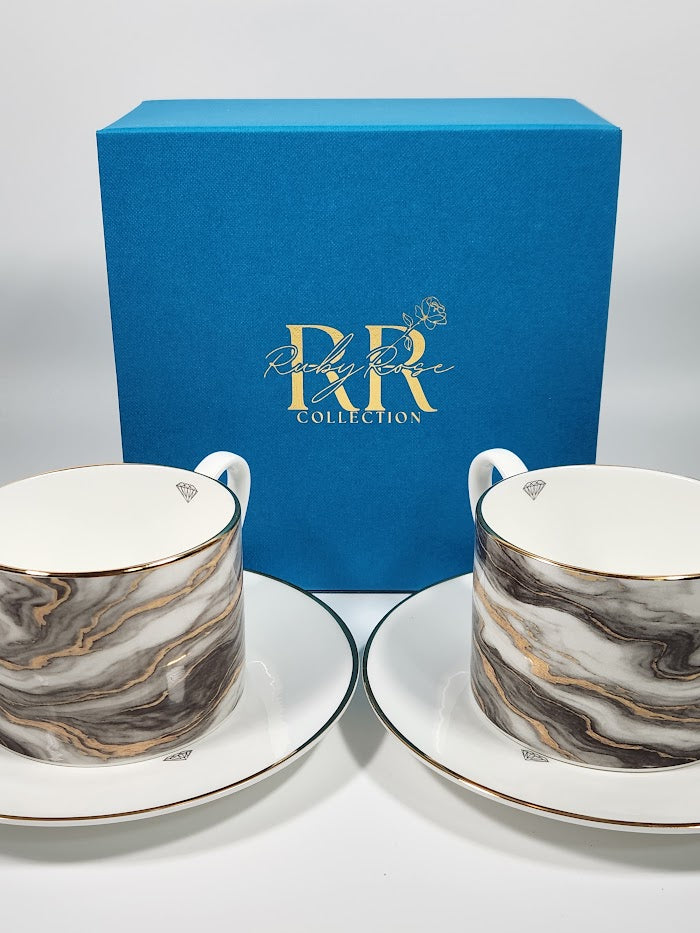 'Gilded Stone' Cup and Saucer