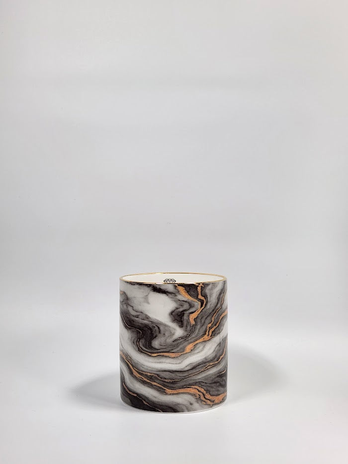 'Gilded Stone' Candle Pot