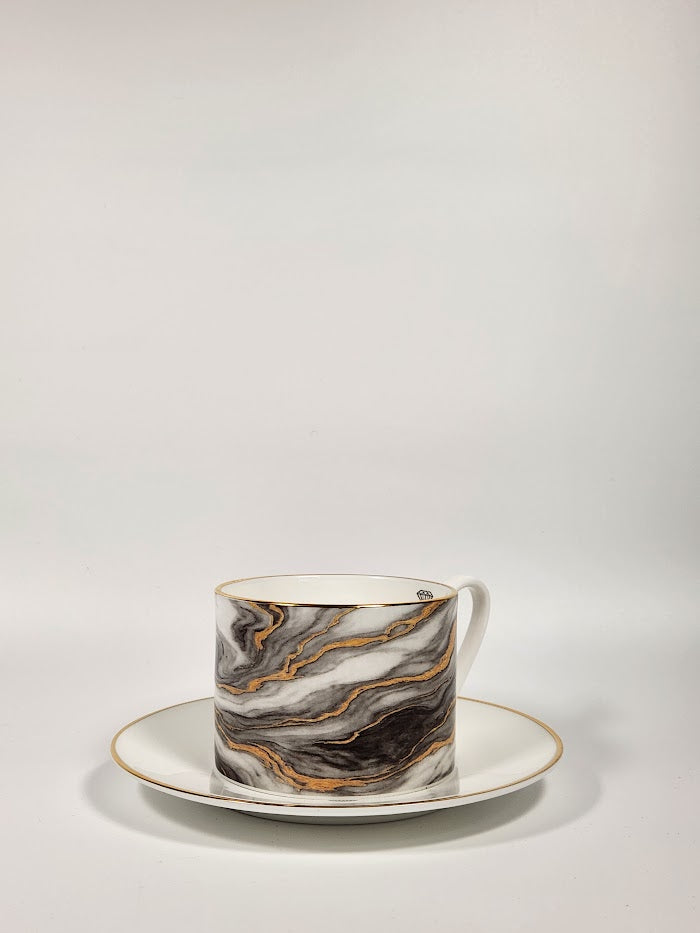 'Gilded Stone' Cup and Saucer