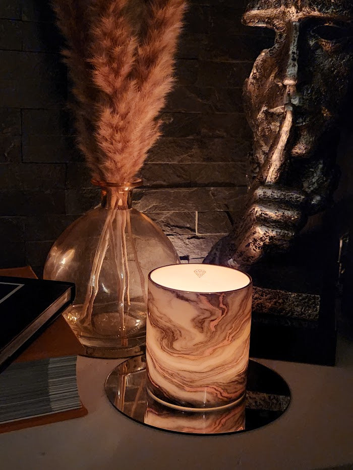 'Gilded Stone' Candle Pot