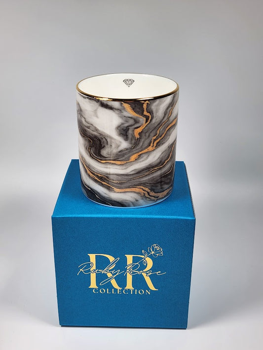 'Gilded Stone' Candle Pot