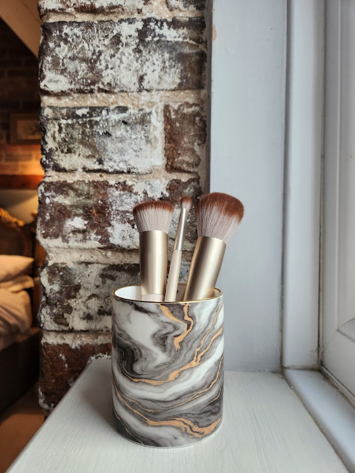 'Gilded Stone' Candle Pot