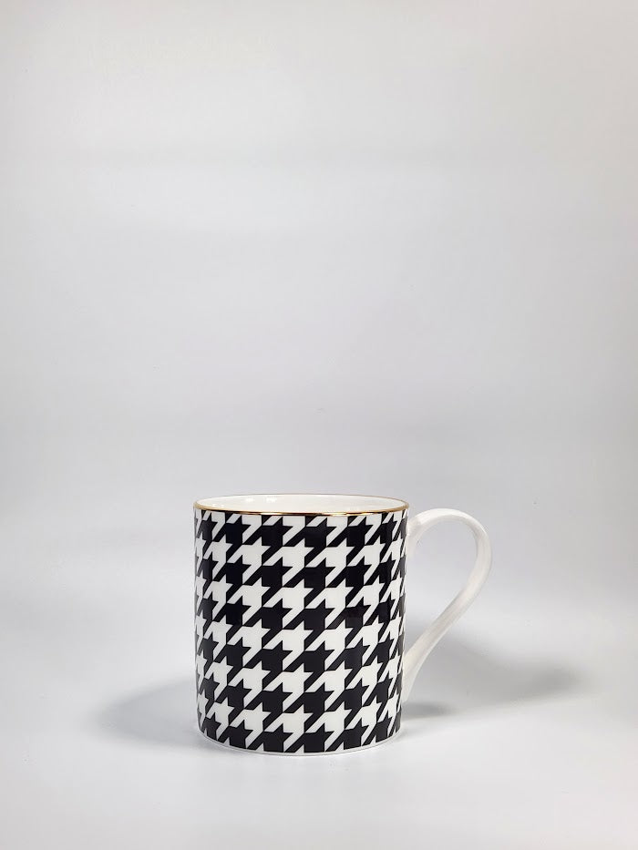 'Houndstooth Noir' Mug