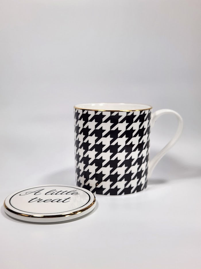 'Houndstooth Noir' Mug