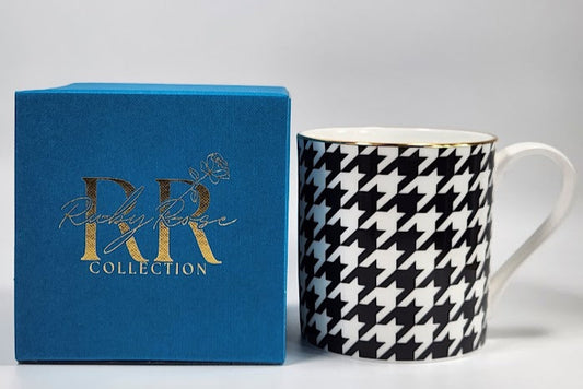 'Houndstooth Noir' Mug