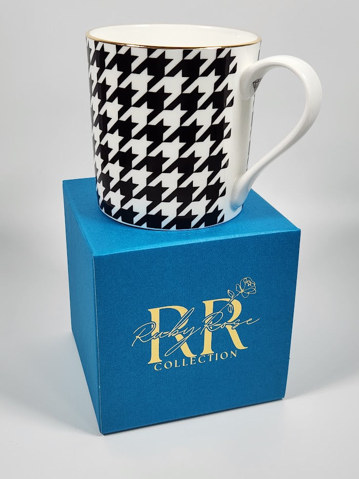 'Houndstooth Noir' Mug