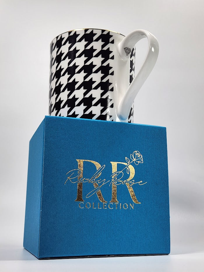 'Houndstooth Noir' Mug