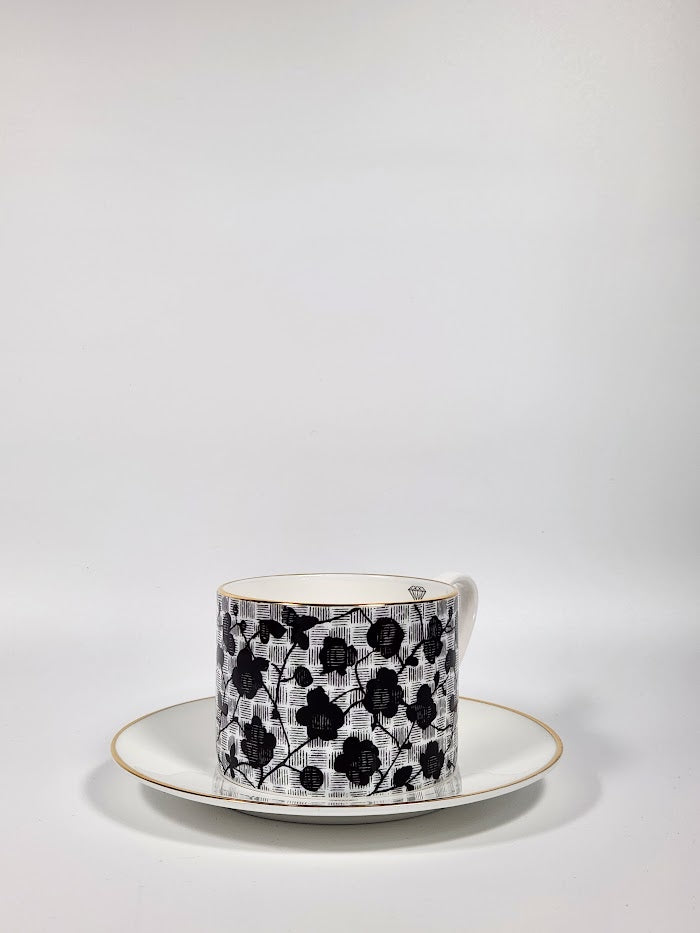 'Lattice and Bloom' Cup and Saucer