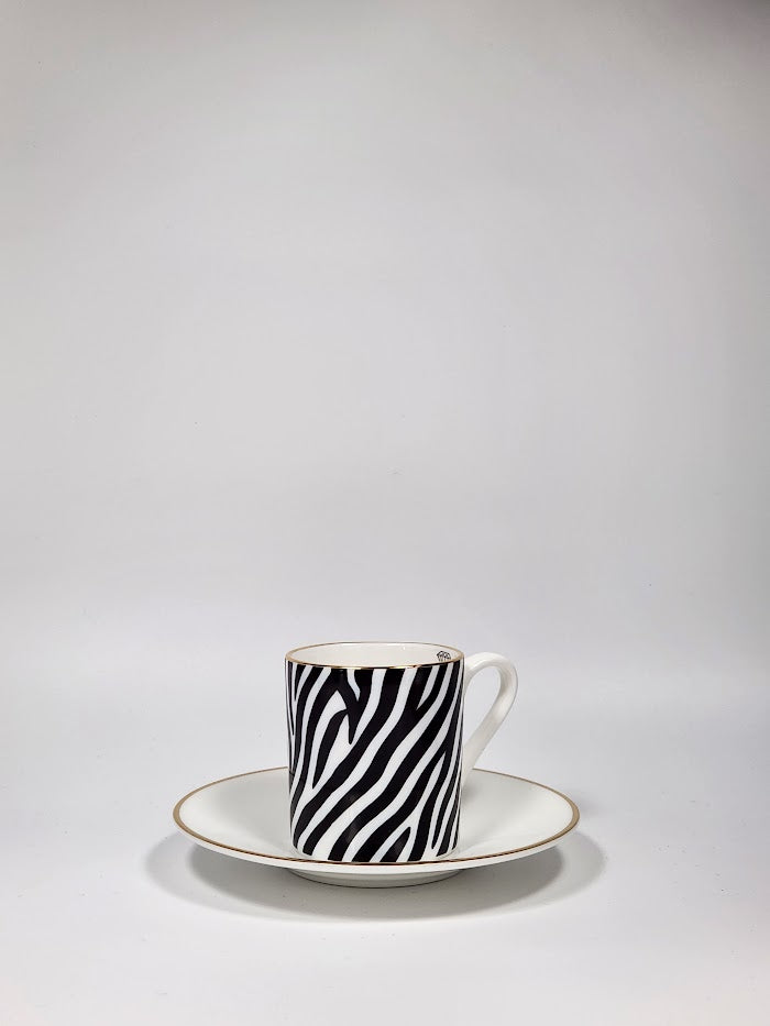 'Savanna Stripes' Espresso Cup & Saucer