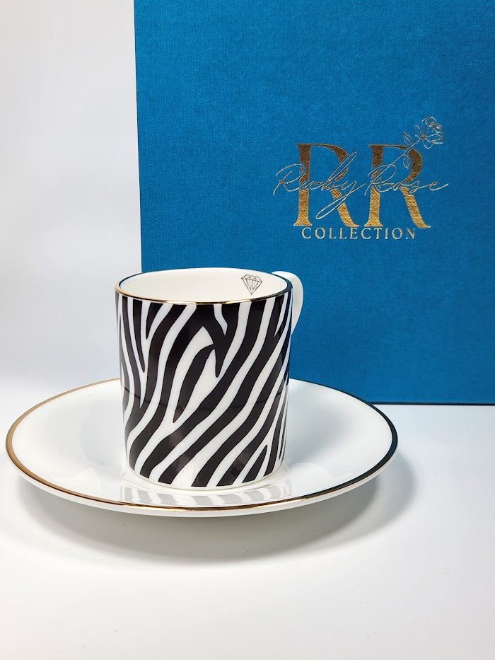 'Savanna Stripes' Espresso Cup & Saucer