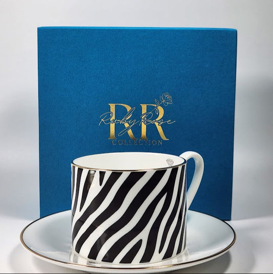 'Savanna Stripes' Cup and Saucer