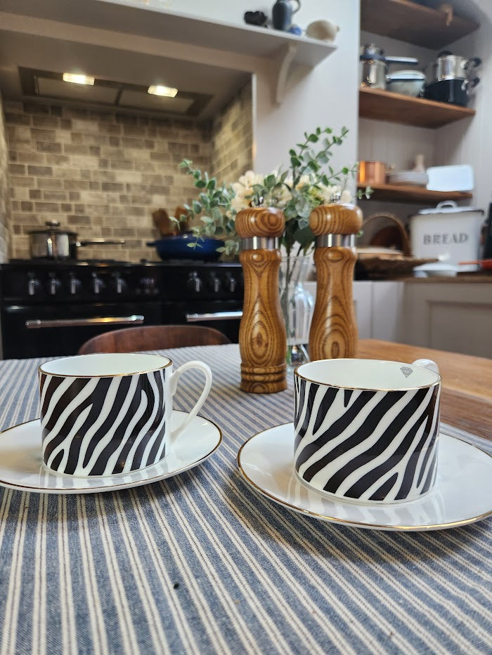 'Savanna Stripes' Cup and Saucer